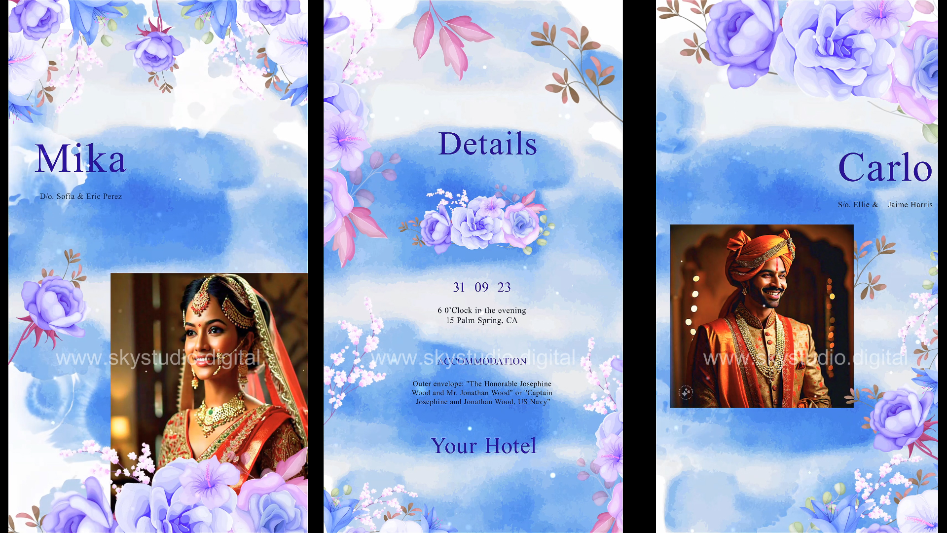 3D Wedding Invitation Video