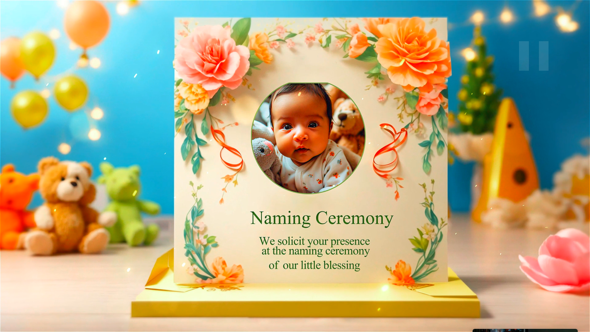 Naming ceremony invitation templates